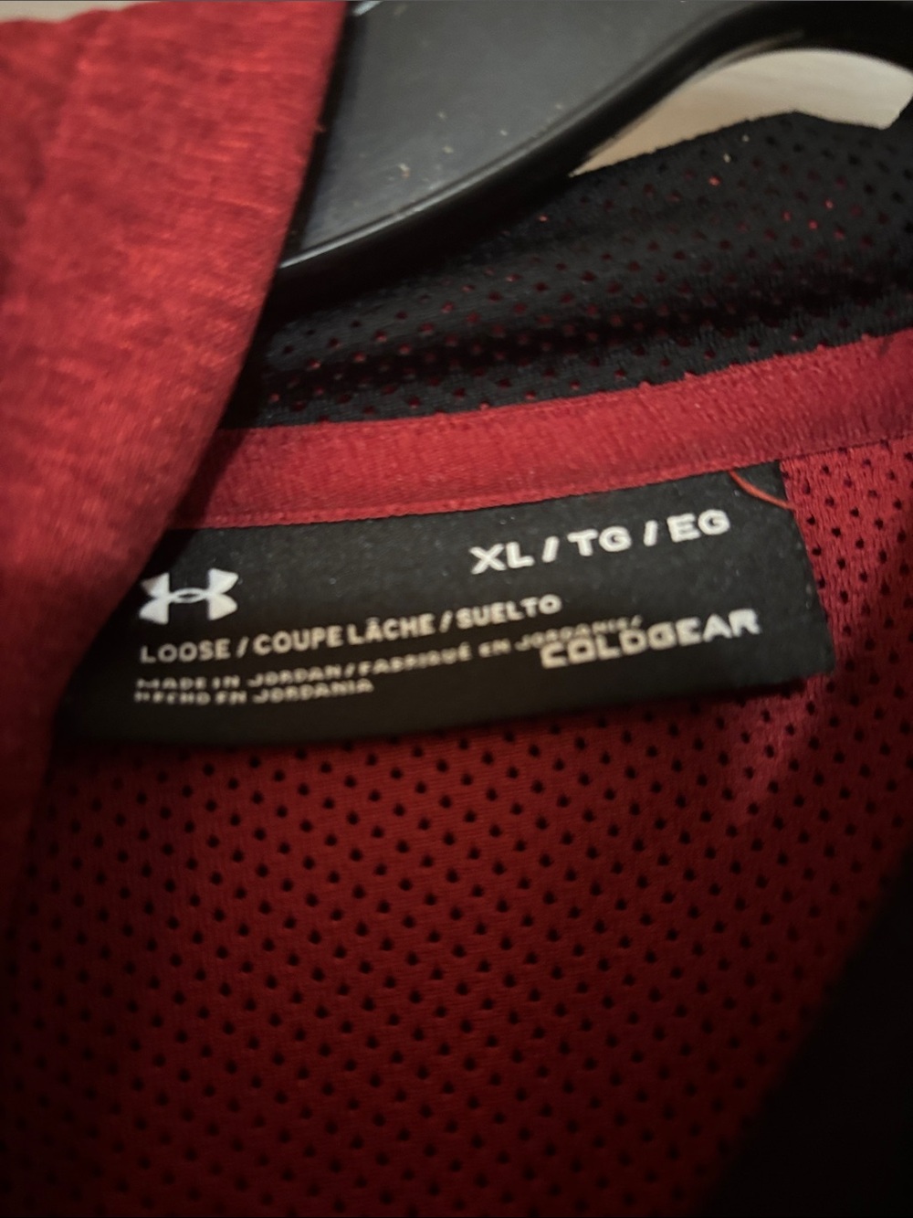Under Armour Red Athletic Hooded Long-Sleeve - Picture 5 of 7